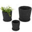 Ensemble de pots à fleurs nervurés en céramique 3 pièces Cole and Gray-1024847213