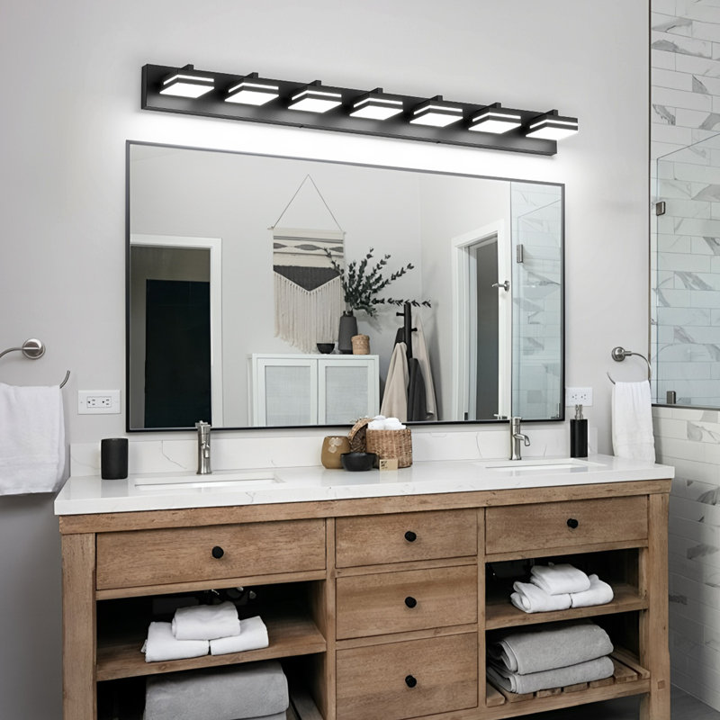 Éclairage de meuble-lavabo à DEL à intensité variable, 7 lumières