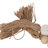 Decorative Stone Marble Beads Woven Jute Tassel Strand with Heart Shaped Accents for Rustic Textural Dimension and Natural Handcrafted Detail