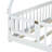 Tent-Shaped Floor Bed,Teepee Bed With Guardrails,Slats-1787212384