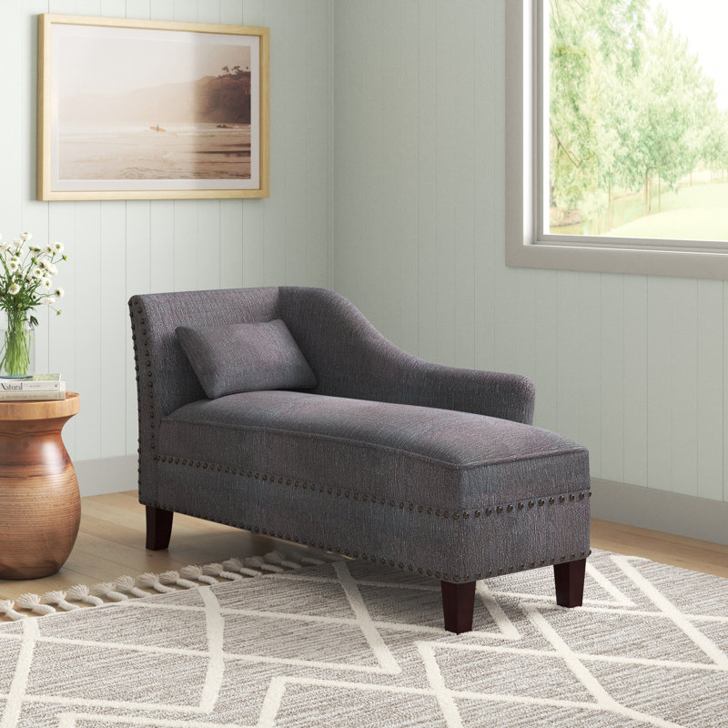 Chaise longue Diogène, 100 % polyester gris