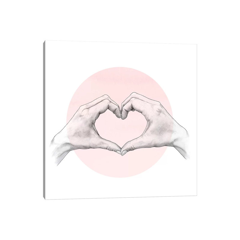Heart In Hands by Laura Graves - Wrapped Canvas Print, 93.98 cm H x 93.98 cm W x 1.91 cm D