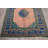 5.6x13.5 In Blue Wool Boho Rug, Geometric Pattern Large Rug