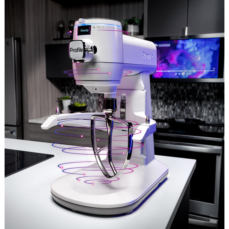 GE Profile Smart Mixer with Auto Sense, Stone White
