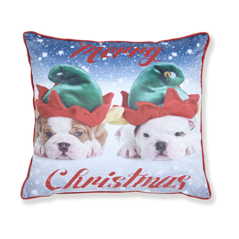 Merry Christmas Dogs Cushion Cover