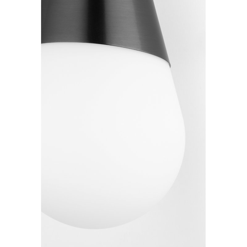 Cora Old Bronze Dual-Light Wall Sconce with White Glass Shade