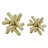 2 Piece Abstract Gold Geometric Sculpture Set