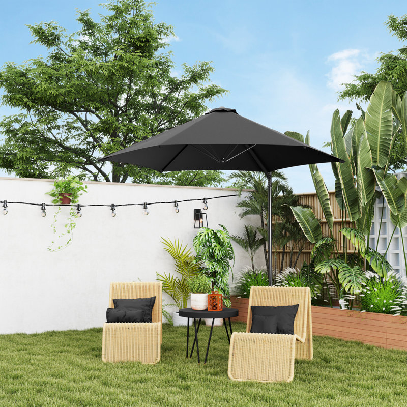 256cm Cantilever Parasol, Black