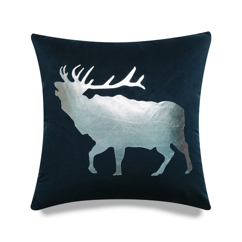 Coussin décoratif réversible doré et argenté, Argent