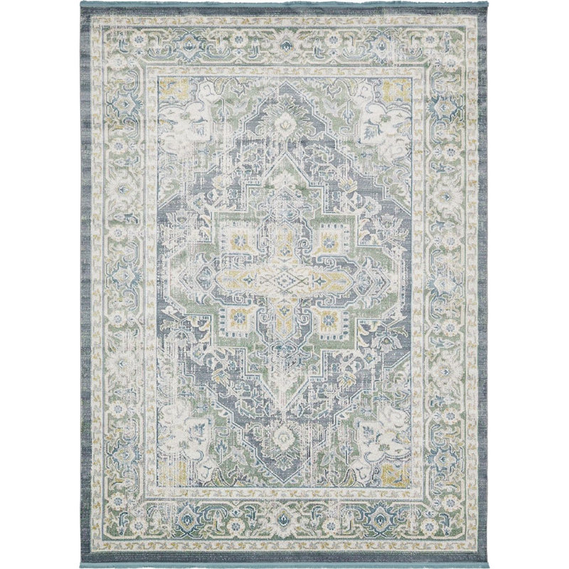 Oriental Indoor Rug, Rectangle 5'5" x 8'