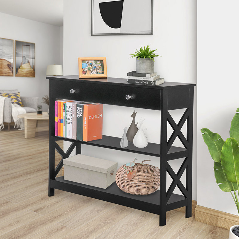 Slossberg 39.4'' Console Table, Black
