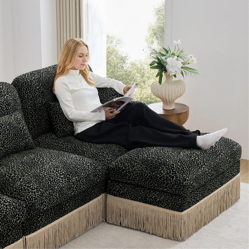 Canapé Comfy Chenille, H 34,6 po x l 69,2 po x P 33 po, Vert