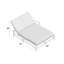 Double chaise longue inclinable 72 po avec coussins Mulcahey Sunbrella-791808011