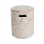 Table d'appoint en béton léger avec poignée, finition, structure de beauté naturelle et moderne, dimensions 15,5 po x 15,5 po x 18,5 po