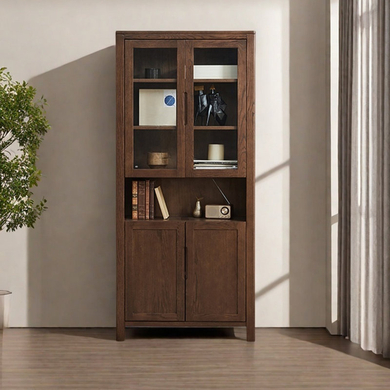 Nordic style solid wood bookcase