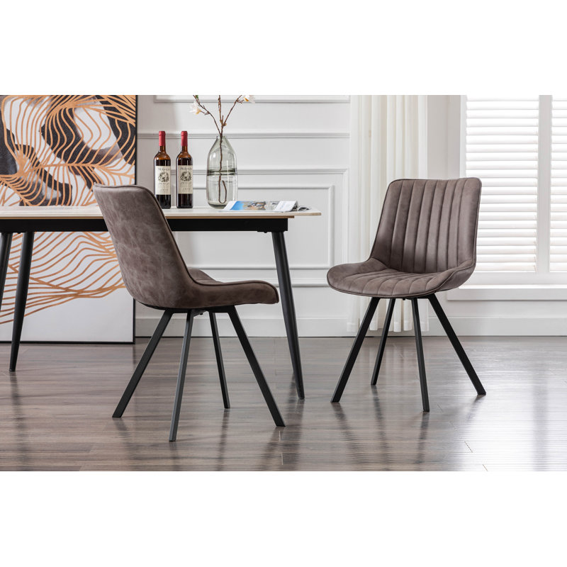 Vue Upholstered Dining Chair, Dark Grey