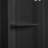 Storage Cabinet With Two Doors For Bathroom, Office, Adjustable Shelf, MDF Board, Black-1174303244