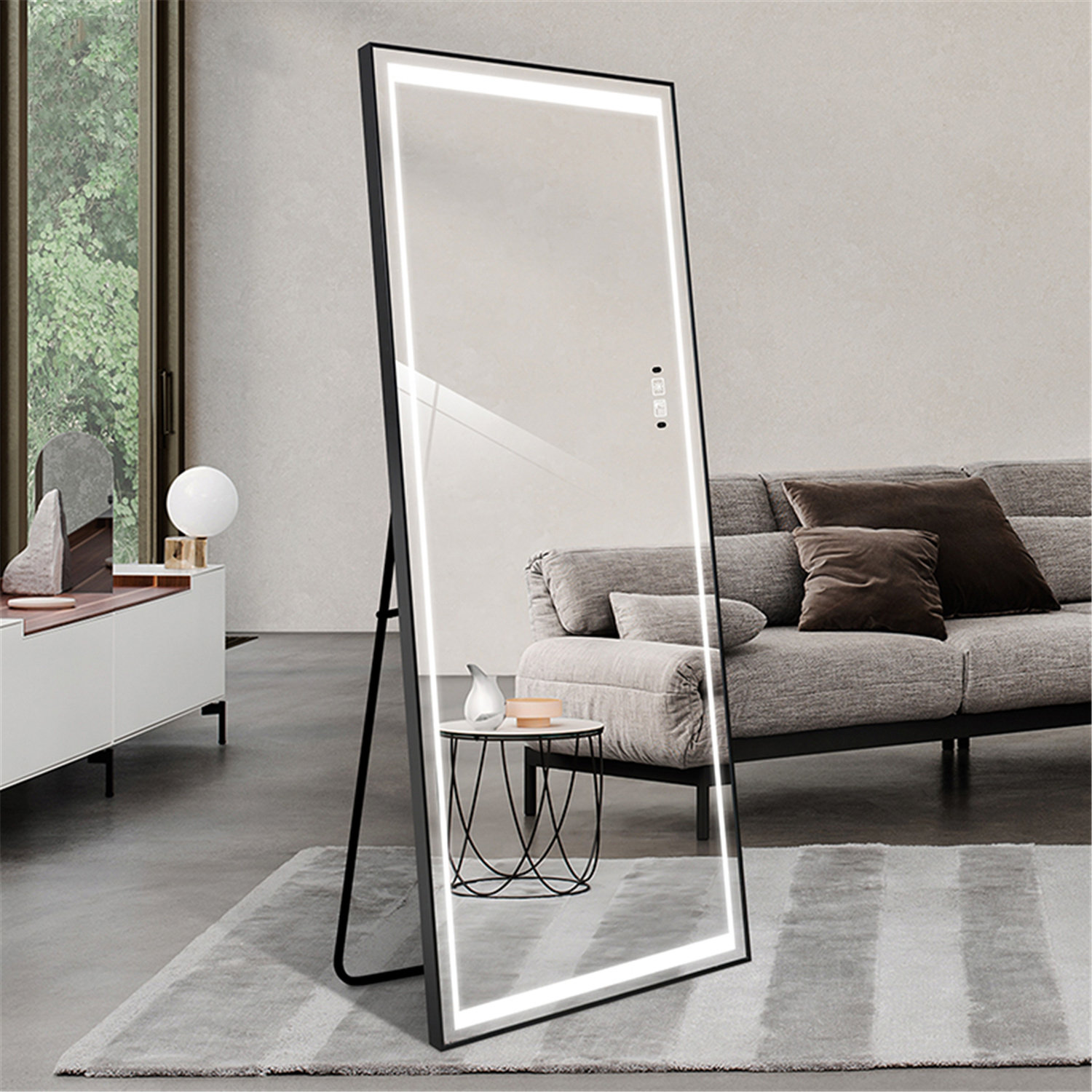 Brayden Studio Babble Lighted Full Length Mirror & Reviews Wayfair