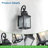 Matte Black 2 Light Vintage Outdoor Wall Lantern-1205156913