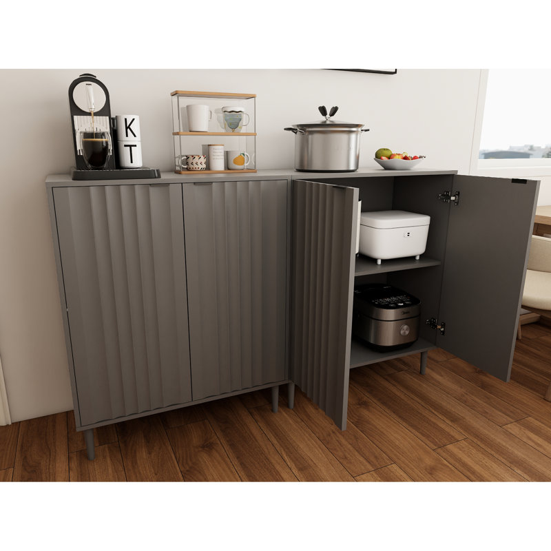 Stylish Modern Kitchen Storage Cabinet For Appliance And Cookware Storage, Antique Grey Engineered Wood, 31.48 In Depth, 16.06 Width, 40.16 Height Versatile Cabinet, Deep, Wide, Tall Essentials