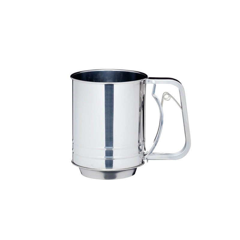 Stainless Steel Three Cup Trigger Action Flour Sifter