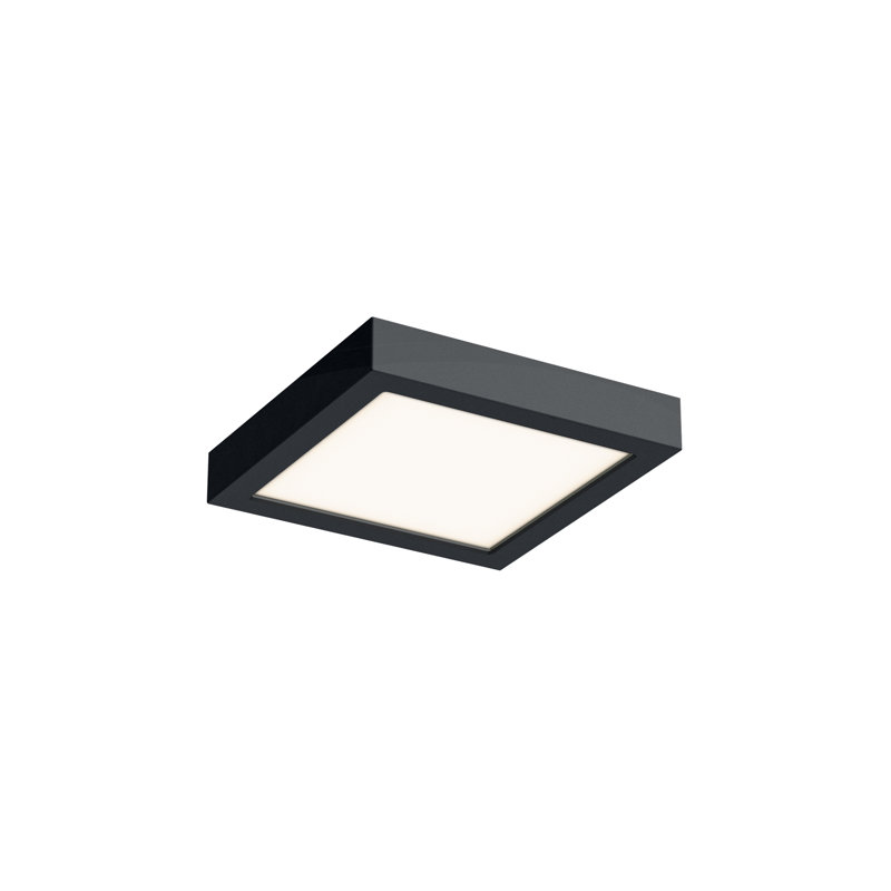 Plafonnier encastré 1 lumière Hayden-Blu, Noir, 6"