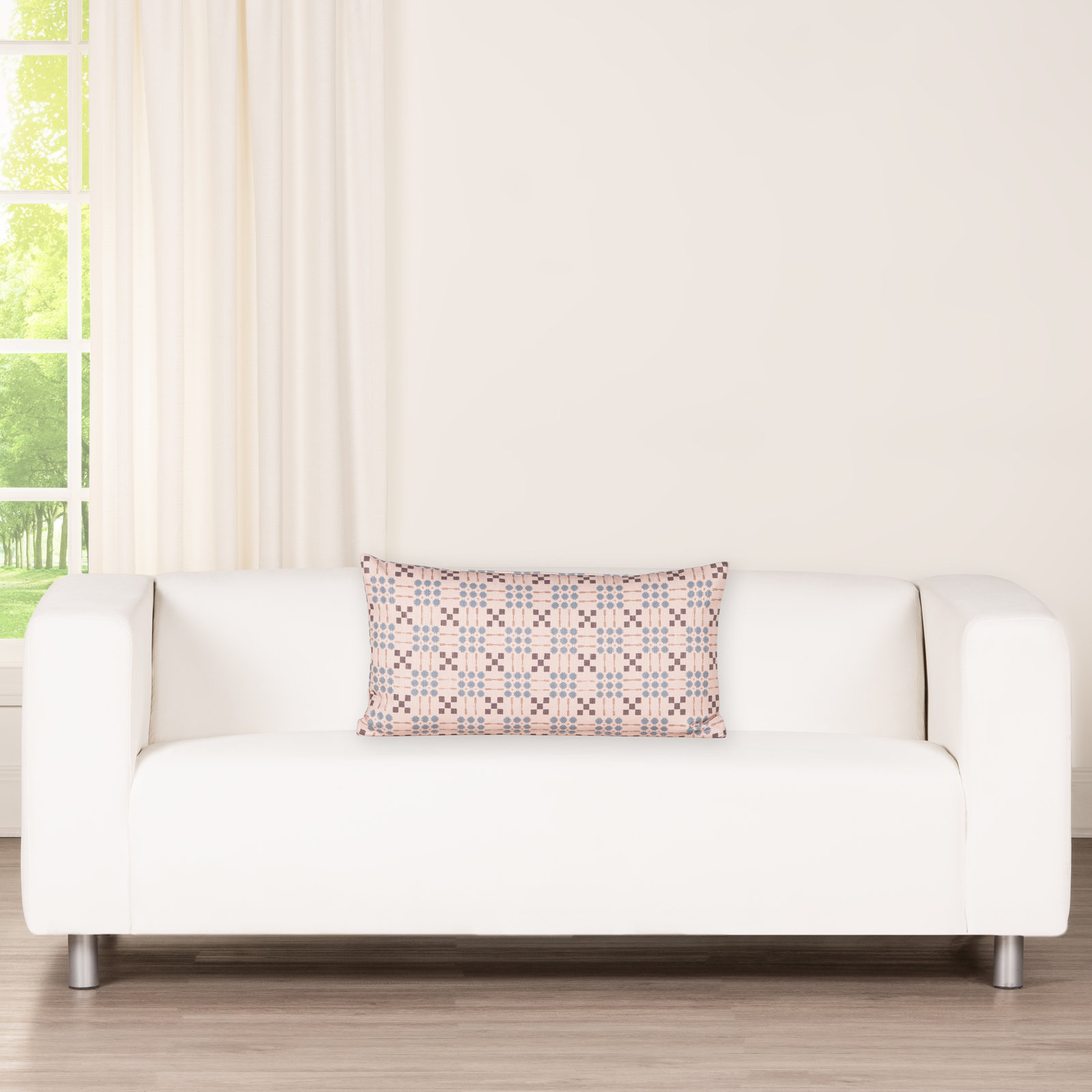 Throw Pillow, Feather, Pink, Rectangle 14"H x 26"W