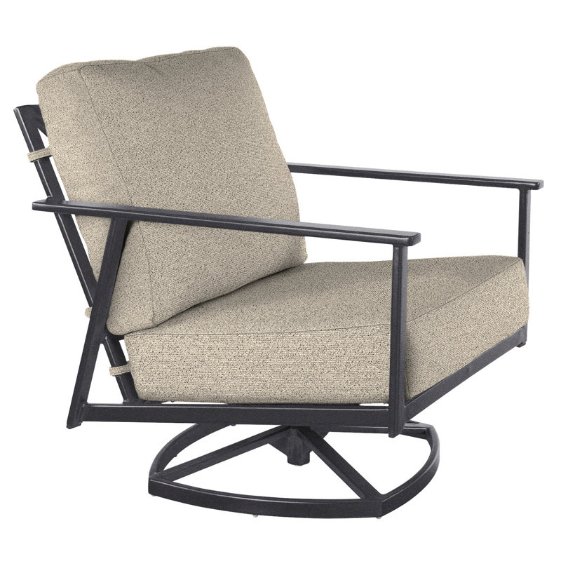 Marin Outdoor Rocker Chair, Graphite, Alcazar Redwood