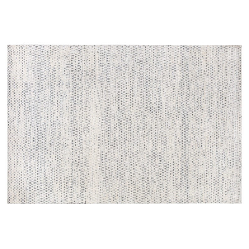 Tapis luxueux 100% laine de couleur crème, 7,9 x 11,2 pieds | Tissé à la machine avec base en coton / jute durable, 2,2 lb / pi² | Facile à nettoyer, sécuritaire pour l'aspirateur, idéal pour le salon et la chambre à coucher, décoration intérieure élégante
