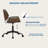 Temme Faux Leather Mid-Century Office Chair-1003408675-1003408673