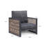 Chaise avec accoudoirs en teck Livinia Pawni