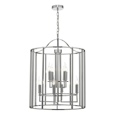Sergey 8 - Light Chrome Lantern Pendant