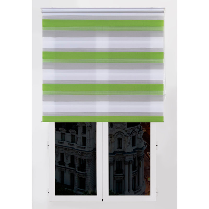 Semi Sheer Zebra Shades, 175 cm L x 145 cm W, Green