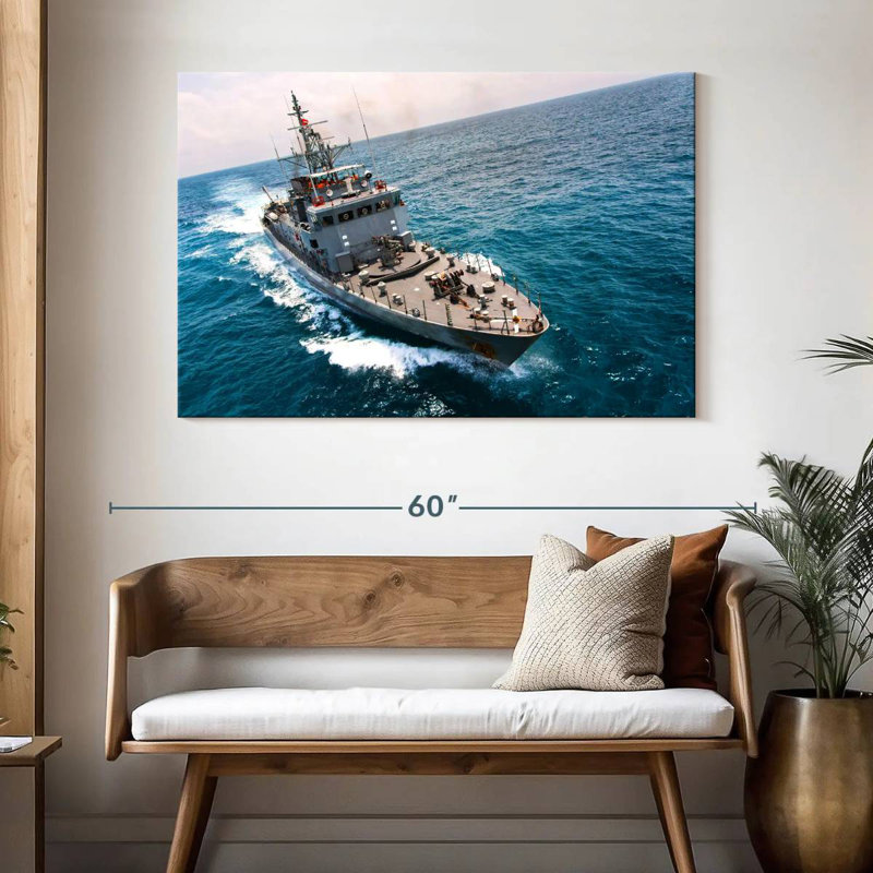 Navire militaire Mait, H 32 po x l 48 po