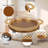 Round Decorative Wooden Tray With Metal Handles 9 In Fish Scale Decorative Serving Trays Bottom Plush Suitable For Any Table Decoration Multifunctional Circular Tray With Handle