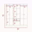 Armoire à six portes, trois armoires, chaussures à tiroirs cachés