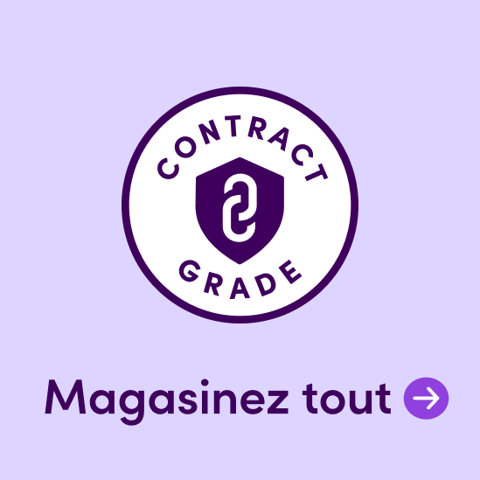 Contract Grade seal with a shield and chain-link icon, Shop All.