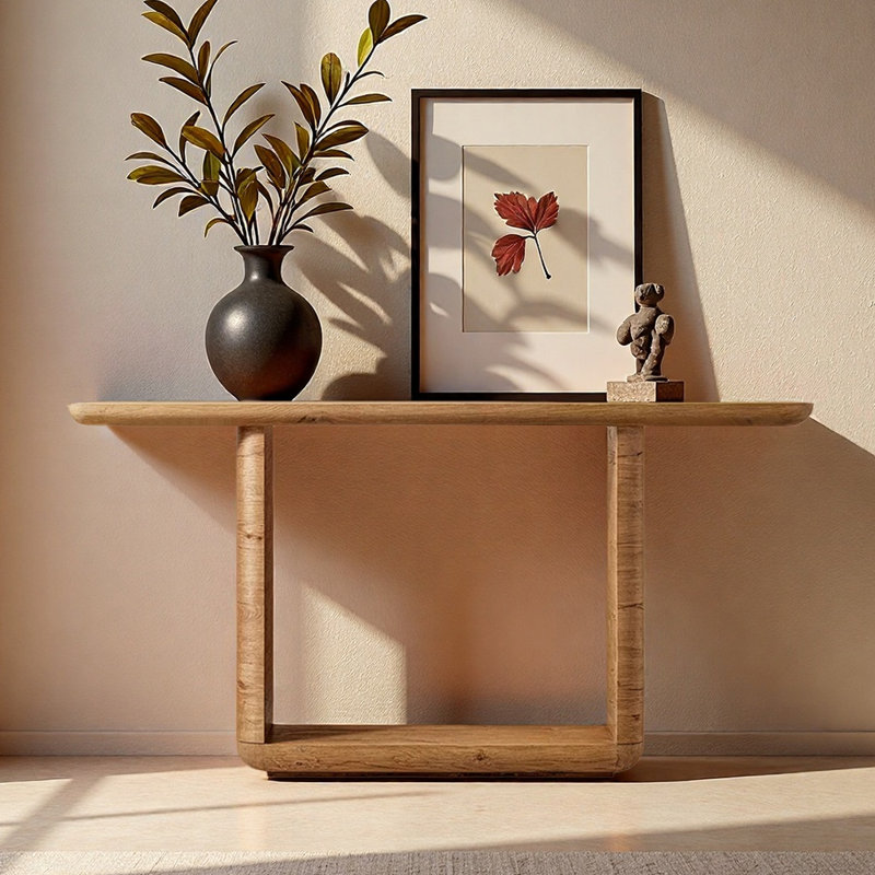 Console américaine simple de style rétro, H 33,9 po x l 71,7 po x P 15,7 po, Brun