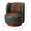 Fauteuil demi-tonneau pivotant en cuir véritable de 29 po de largeur-848862120