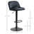 Homcom Adjustable Bar Stools Set Of 2, Velvet Counter Height Barstool, Upholstered Kitchen Stool With Swivel Seat, Steel Frame, Footrest For Kitchen Counter And Dining Room