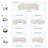 Upholstered U-Shaped Sectional Sofa With Ottoman, Modern Fabric Couch For Family Room-1818334836