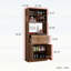 Armoire de rangement polyvalente de style campagnard avec beaucoup de rangement, parfaite pour les espaces de vie organisés