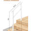 1 piece Adjustable Outdoor Handrail for 2 Steps – Weatherproof Non-Slip Garden Grab Rail with Installation Kit, Safety Support for Elderly on Exterior Stairs,White-130080667-130080666