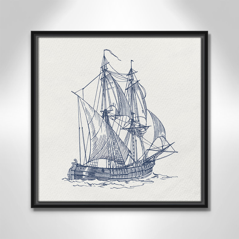 «Into the Sea I» par Kimberly Allen, Noir, H 17,5 po x l 17,5 po