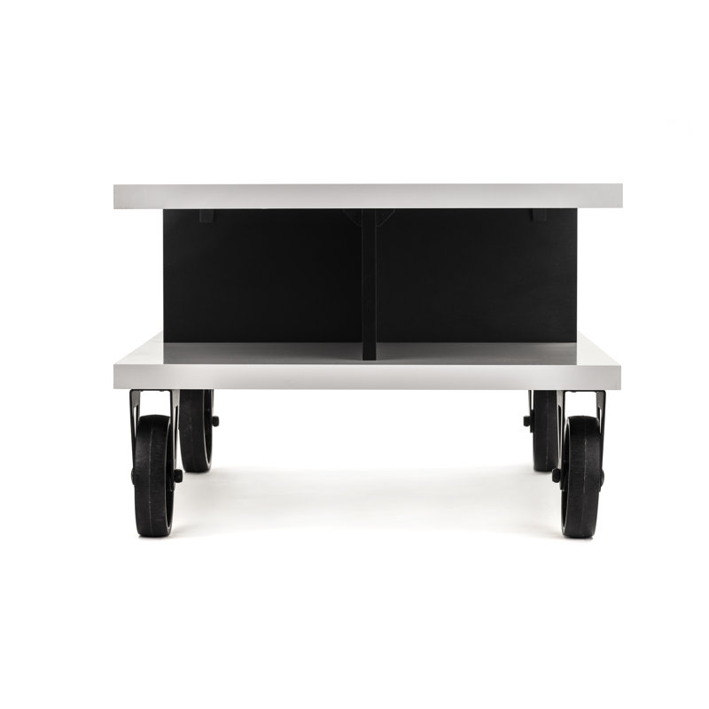 Leventhal Wheel Coffee Table, White