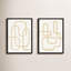 Line Works In White Painting by StudioM-440827429-440827452