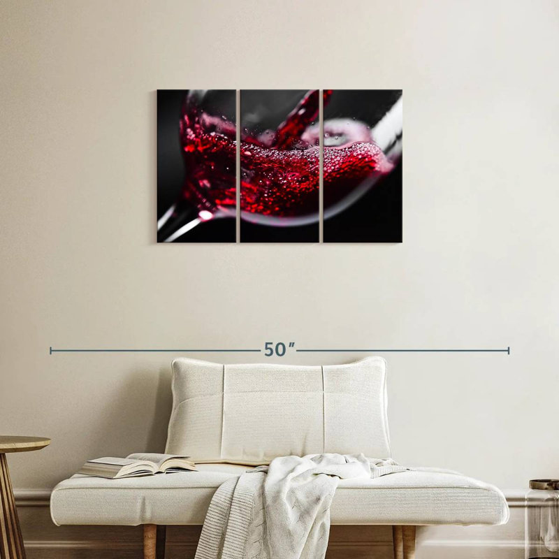 Yarlin Bubbly Red Wine, 20" H x 33" W