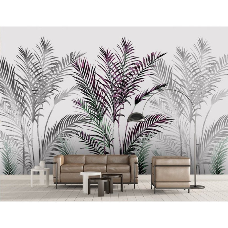 Papier peint amovible feuilles tropicales exotiques tropicales, L 9 po x l 15 po