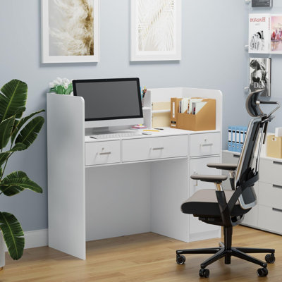 Rectangle Solid + Manufactured Wood Reception Desk