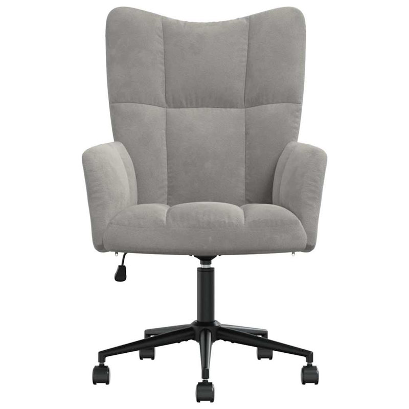 Cheong Upholstered Swivel Armchair, Light Gray Polyester